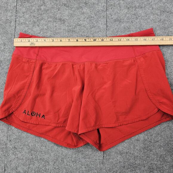 Lululemon Speed Up Shorts Womens 10 Red Aloha Hawaii Collection Rare Lined Run - Picture 3 of 9